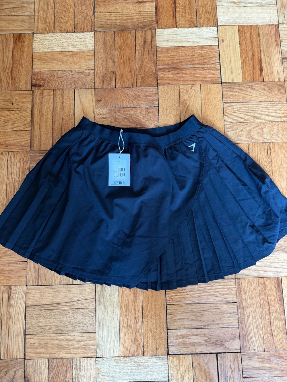 Gymshark Black Pleated Active Mini Skort